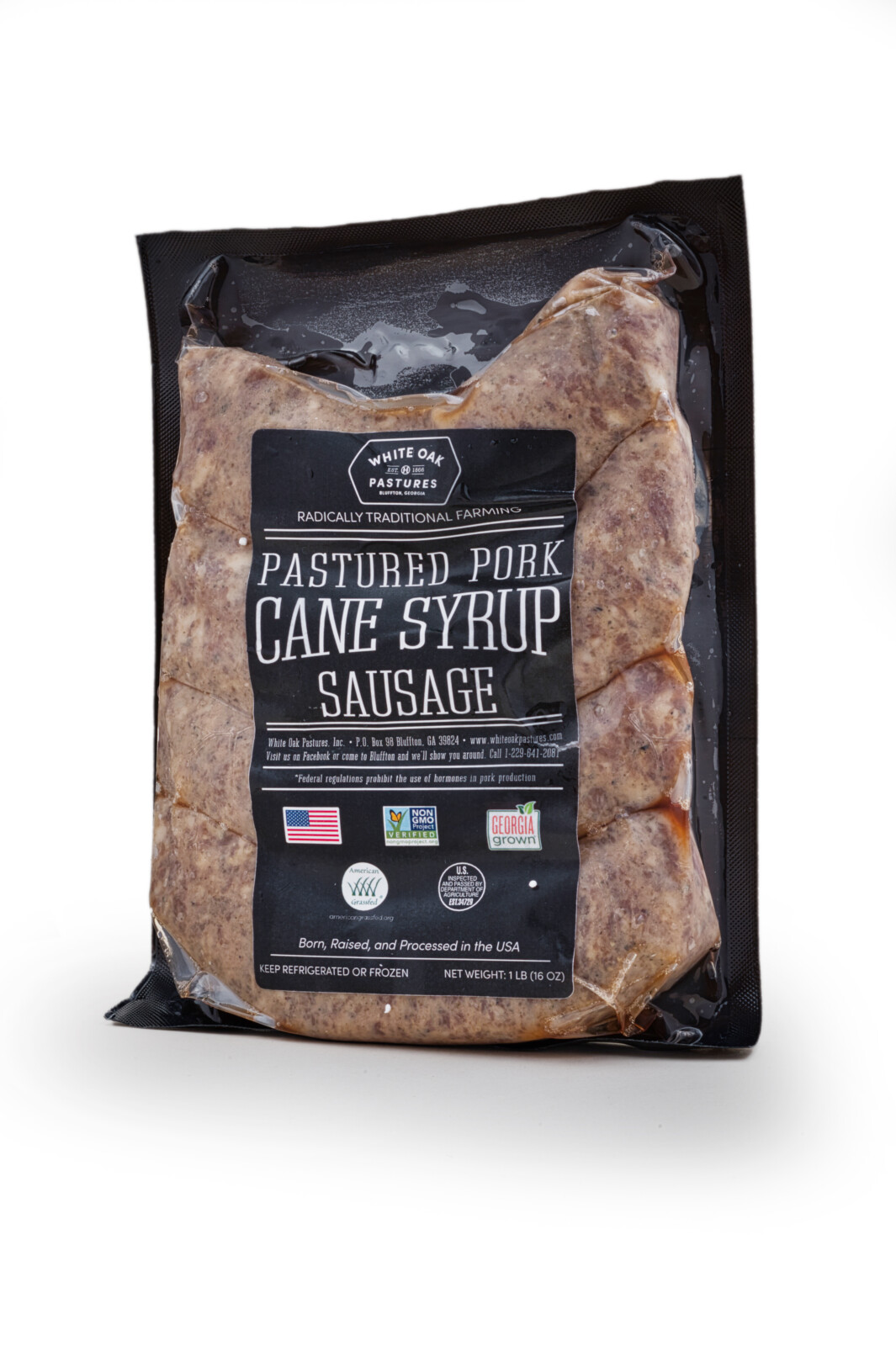 Pastured Pork Cane Syrup Sausage, White Oak Pastures