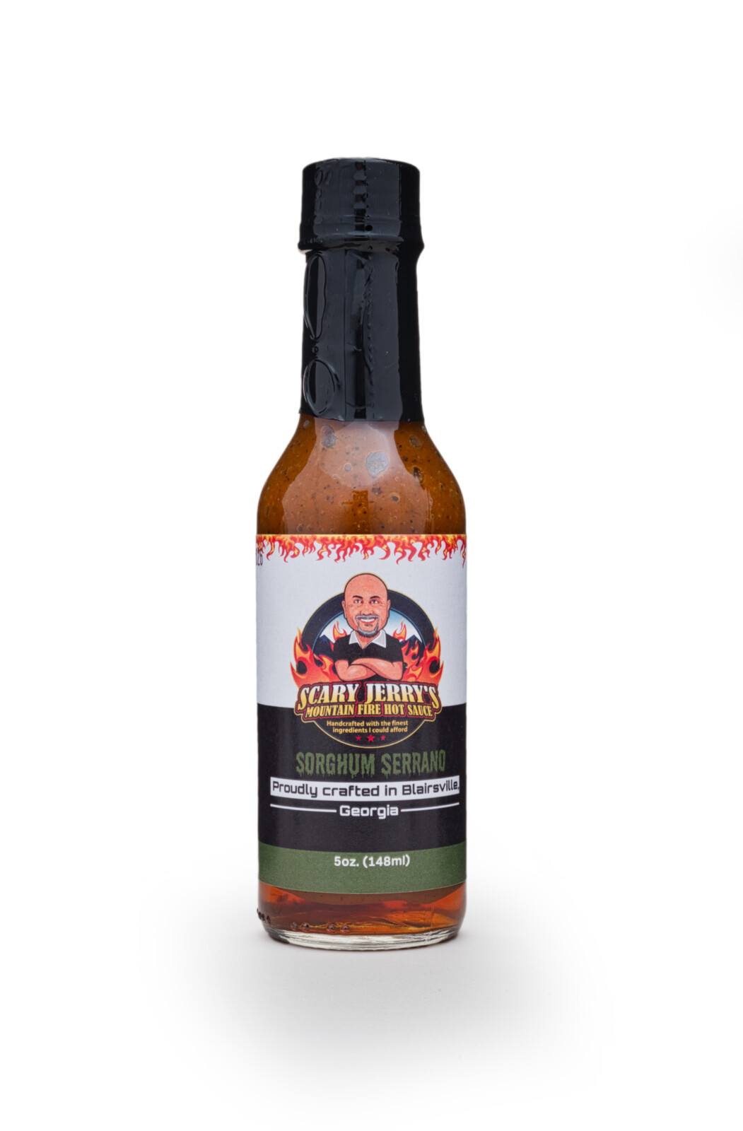 Sorghum Serrano, Scary Jerry's Mountain Fire Hot Sauce