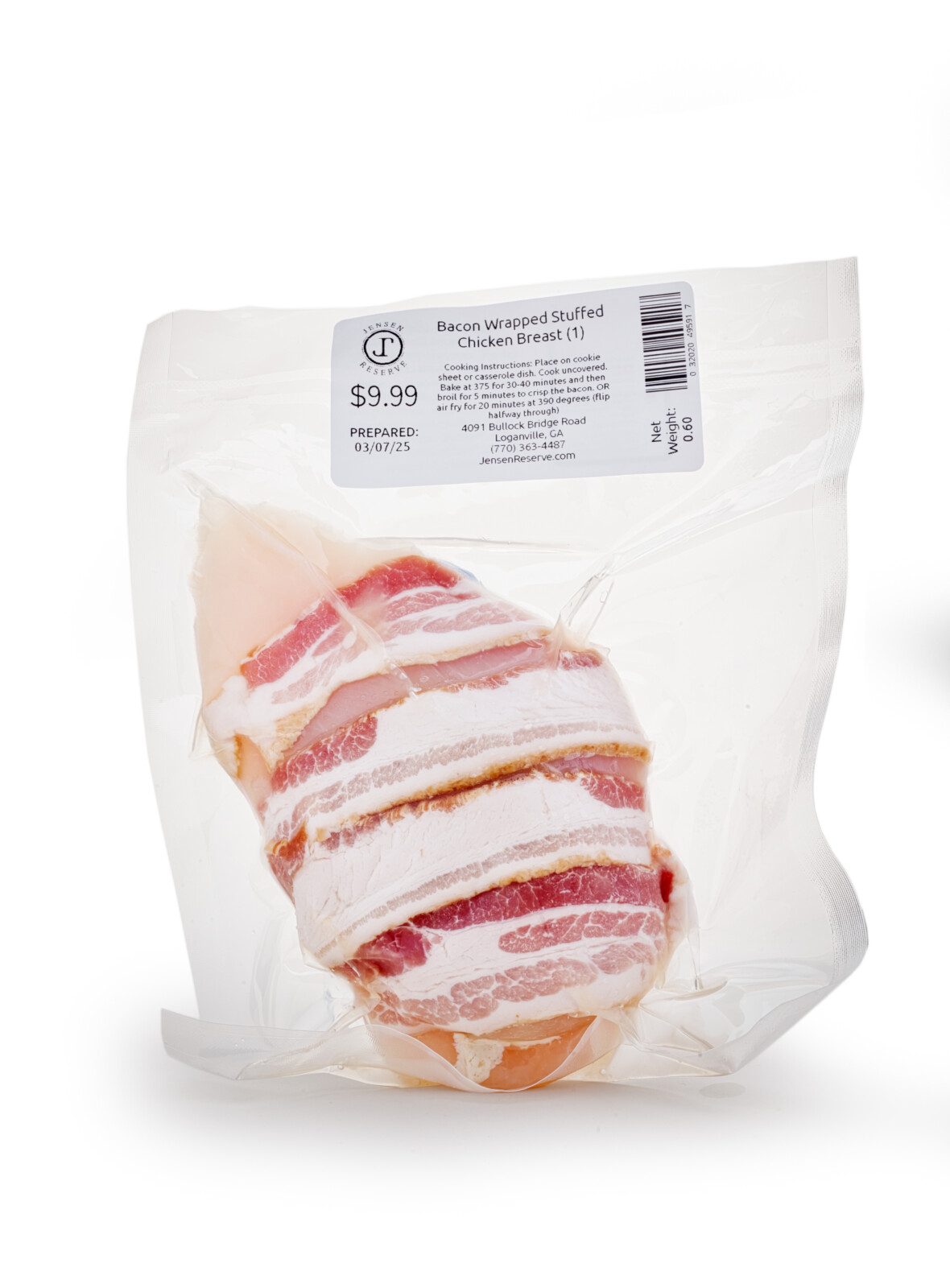 Jensen Reserve Bacon Wrapped Stuffed Chicken Breast