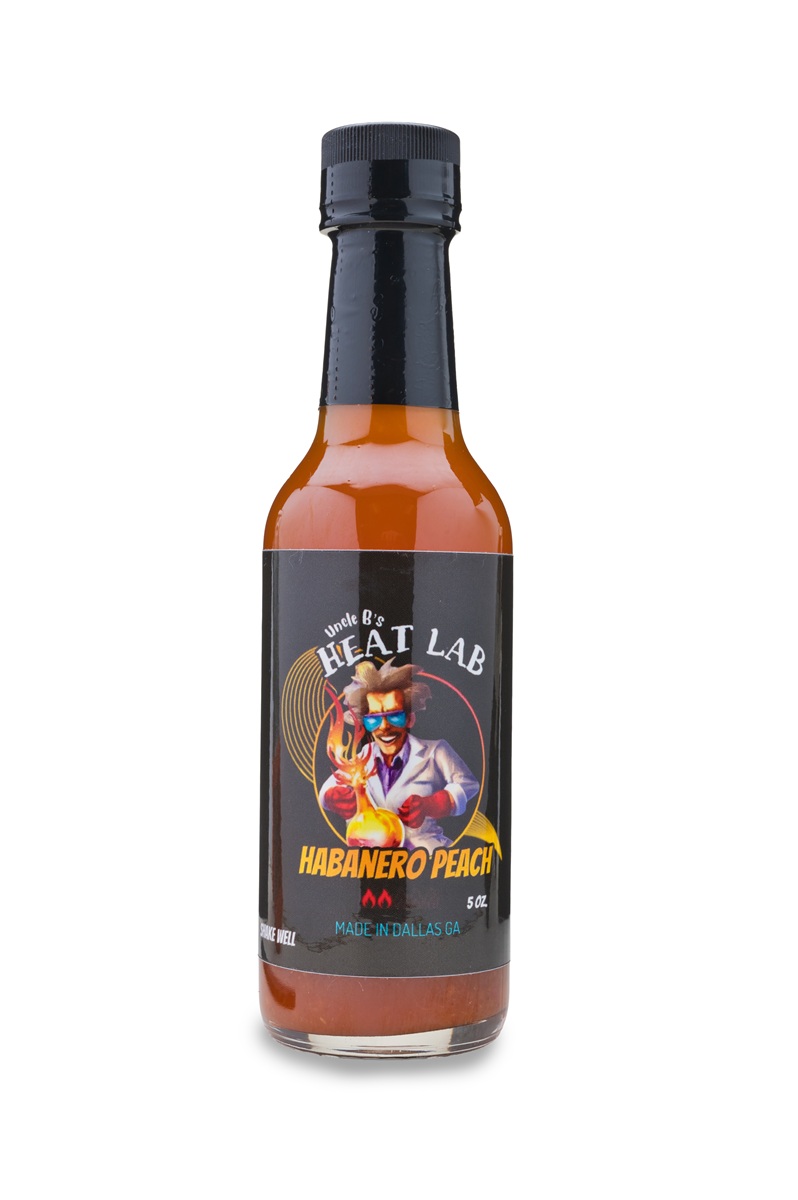 Habanero Peach Hot Sauce from Uncle B's Heat Lab